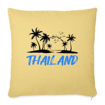Thaïlande - Housse de coussin décorative 45 x 45 cm - jaune délavé - Devant