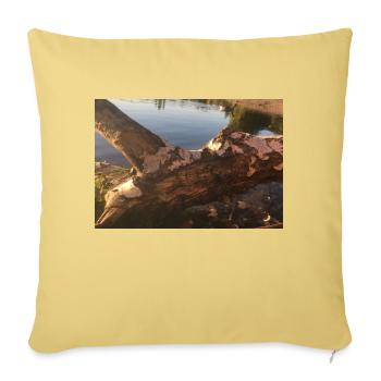 See ,Birke, Baumstamm, Natur - Sofakissenbezug 45 x 45 cm - Hellgelb - Vorne