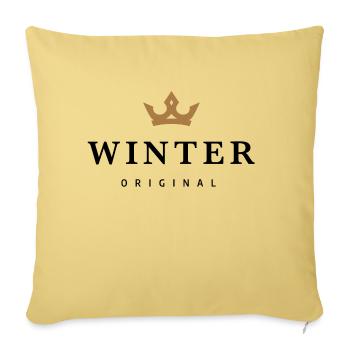 Winter - Sofa pillowcase 17,3'' x 17,3'' (45 x 45 cm) - washed yellow - Front