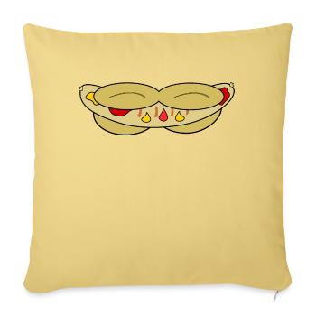 Bratwurst - Sofakissenbezug 45 x 45 cm - Hellgelb - Vorne