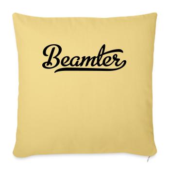Beamter - Sofakissenbezug 45 x 45 cm - Hellgelb - Vorne