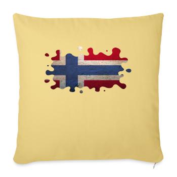 Norway Norway Flag Scandinavia Norden Tor Viking - Sofa pillowcase 17,3'' x 17,3'' (45 x 45 cm) - washed yellow - Front