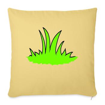 Grass Meadow Many Grasses Blades of Grass Green Nature Cool - Sofa pillowcase 17,3'' x 17,3'' (45 x 45 cm) - washed yellow - Front