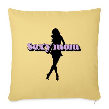 Sexy mom - Sofa pillowcase 17,3'' x 17,3'' (45 x 45 cm) - washed yellow - Front