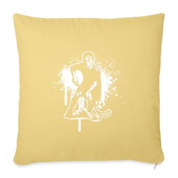 Clean floorball artwork for floorball - Sofa pillowcase 17,3'' x 17,3'' (45 x 45 cm) - washed yellow - Front