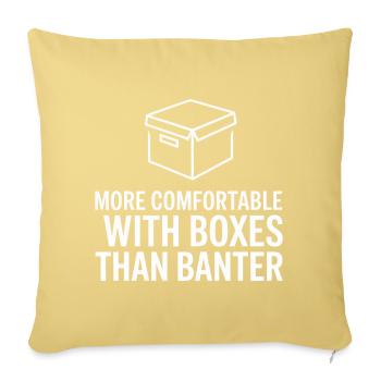 Box Life: Comfort Over Banter - Sofa pillowcase 17,3'' x 17,3'' (45 x 45 cm) - washed yellow - Front
