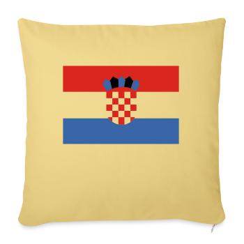 croatia - Sofa pillowcase 17,3'' x 17,3'' (45 x 45 cm) - washed yellow - Front