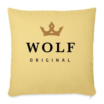 Wolf - Sofakissenbezug 45 x 45 cm - Hellgelb - Vorne