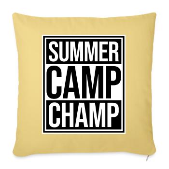 Summer Camp Champ Fun Kids Outdoor Adventure - Sofa pillowcase 17,3'' x 17,3'' (45 x 45 cm) - washed yellow - Front