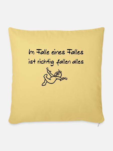 Just in case - Sofa pillowcase 17,3'' x 17,3'' (45 x 45 cm) - washed yellow