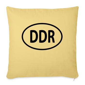 RDA - Housse de coussin décorative 45 x 45 cm - jaune délavé - Devant