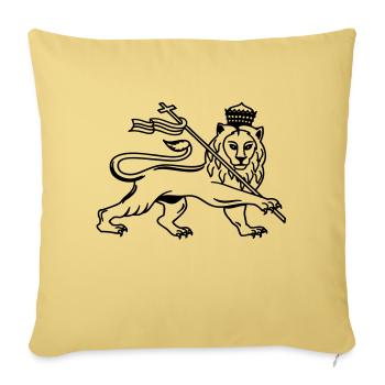 Reggae lion eu - Sofa pillowcase 17,3'' x 17,3'' (45 x 45 cm) - washed yellow - Front