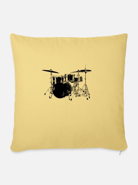 DRUM KIT - Sofa pillowcase 17,3'' x 17,3'' (45 x 45 cm) - washed yellow