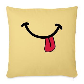 SMILEY - Sofa pillowcase 17,3'' x 17,3'' (45 x 45 cm) - washed yellow - Front