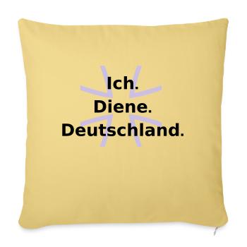 Ich. Diene. Deutschland. - Sofakissenbezug 45 x 45 cm - Hellgelb - Vorne