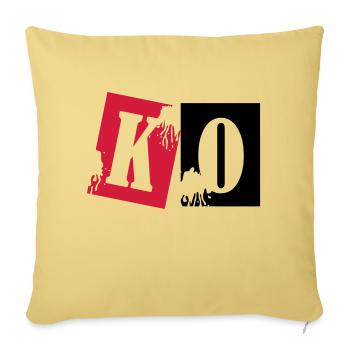 ko_boxing_02 - Housse de coussin décorative 45 x 45 cm - jaune délavé - Devant