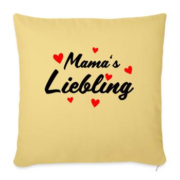 Mamas Liebling - Sofakissenbezug 45 x 45 cm - Hellgelb - Vorne