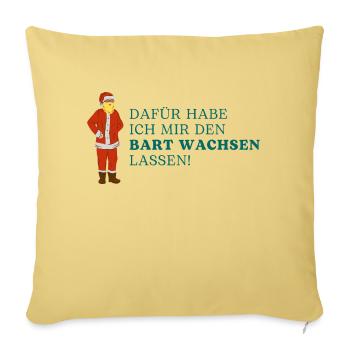 Weihnachtsmann Design - Sofakissenbezug 45 x 45 cm - Hellgelb - Vorne