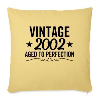 Vintage 2002 Aged To Perfection - Sofa pillowcase 17,3'' x 17,3'' (45 x 45 cm) - washed yellow - Front