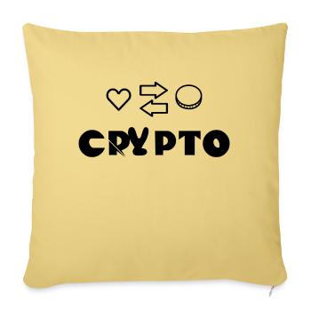 Bitcoin Trading Crypto Stocks - Housse de coussin décorative 45 x 45 cm - jaune délavé - Devant