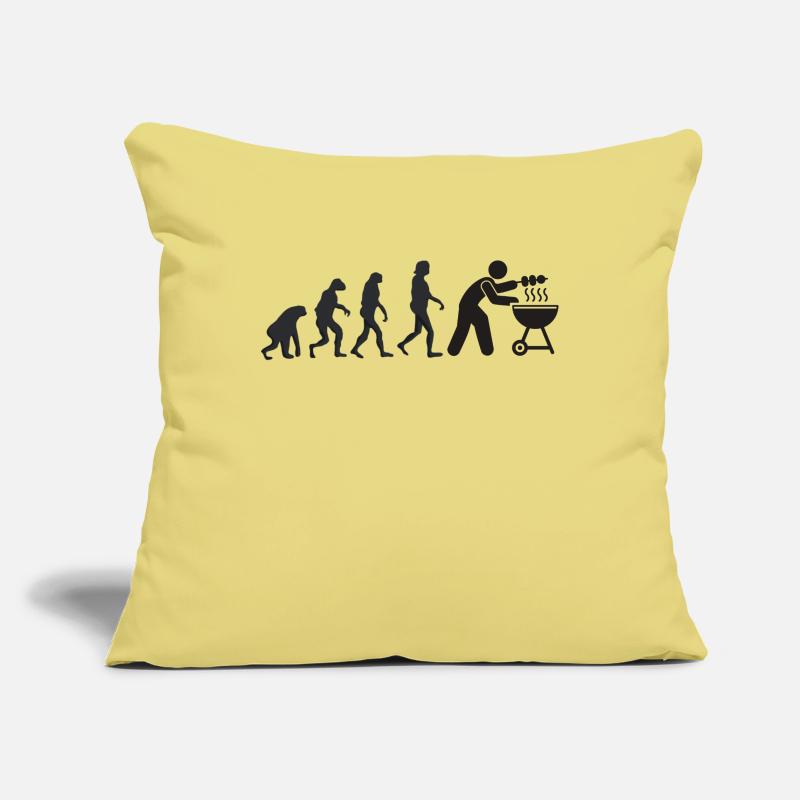 Barbecue - Human evolution Sofa pillowcase 17,3'' x 17,3'' (45 x 45 cm)