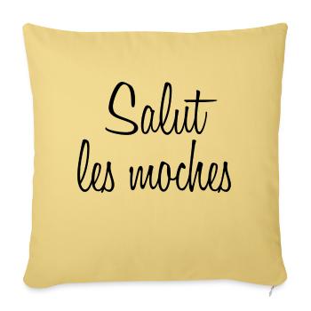 salut - Housse de coussin décorative 45 x 45 cm - jaune délavé - Devant