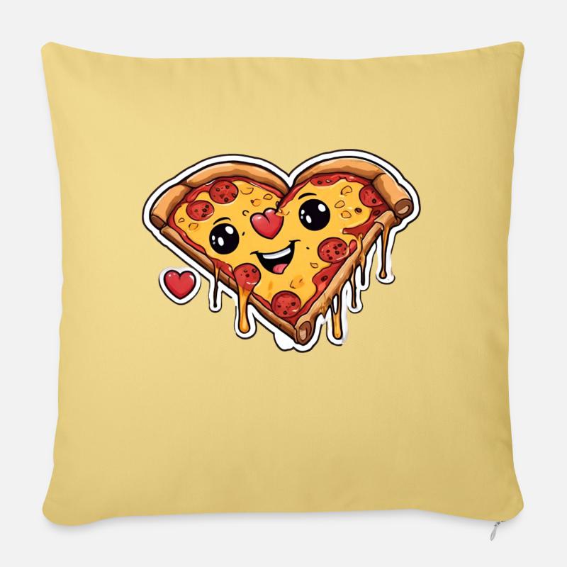 Pizza-Liebhaber - Sofakissenbezug 45 x 45 cm - Hellgelb