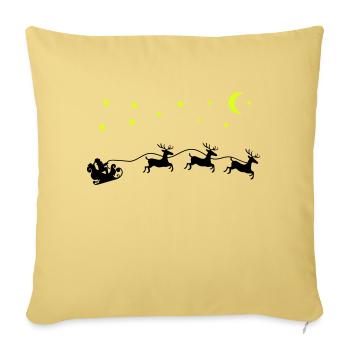 weihnachtsmann weihnachten schlitten - Sofakissenbezug 45 x 45 cm - Hellgelb - Vorne
