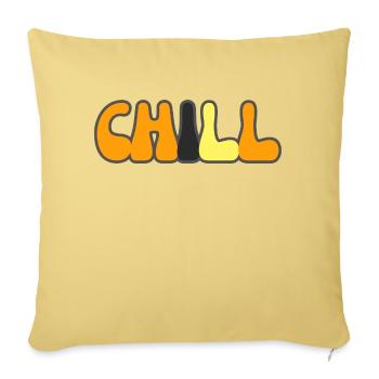 Modern Typography Cool Art Studio Brand Logo chill - Sofakissenbezug 45 x 45 cm - Hellgelb - Vorne