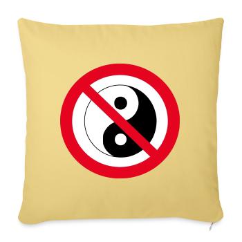 Verbotenes Yin-Yang: Anti-Balance-Symbol - Sofakissenbezug 45 x 45 cm - Hellgelb - Vorne