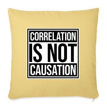 Correlation Is Not Causation Nerd Science - Sofa pillowcase 17,3'' x 17,3'' (45 x 45 cm) - washed yellow - Front