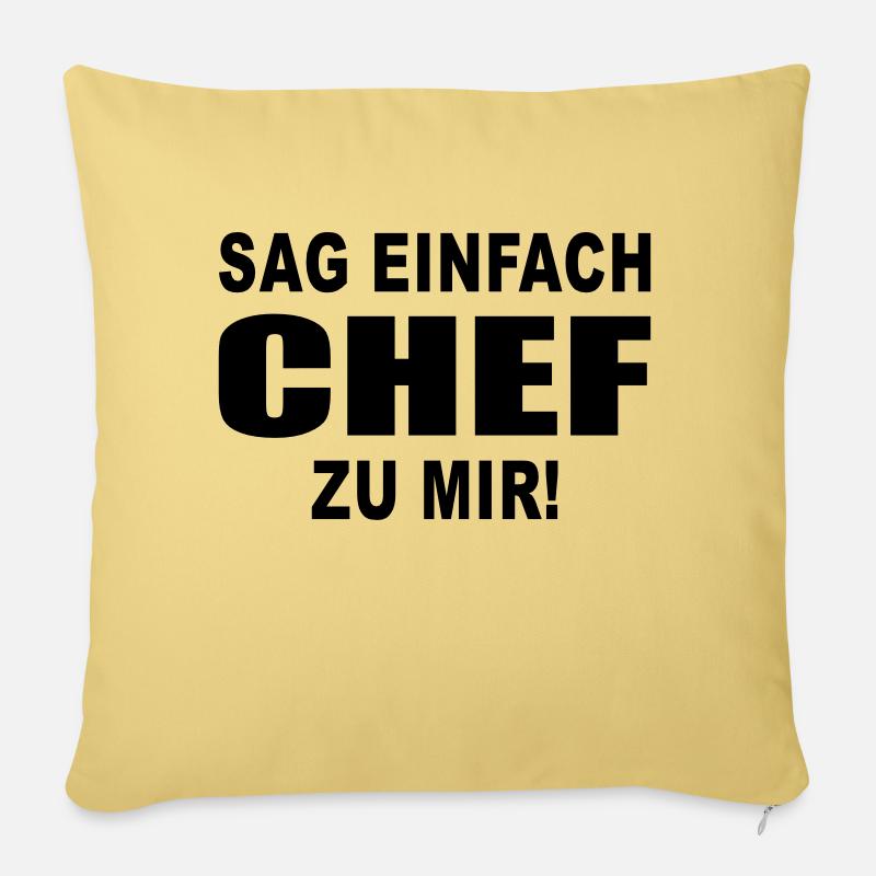 chef boss - Sofakissenbezug 45 x 45 cm - Hellgelb