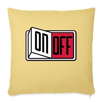 off on switch button button turn off - Sofa pillowcase 17,3'' x 17,3'' (45 x 45 cm) - washed yellow - Front