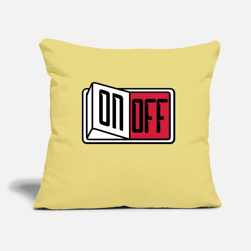 off on switch button button turn off Sofa pillowcase 17,3'' x 17,3'' (45 x 45 cm)