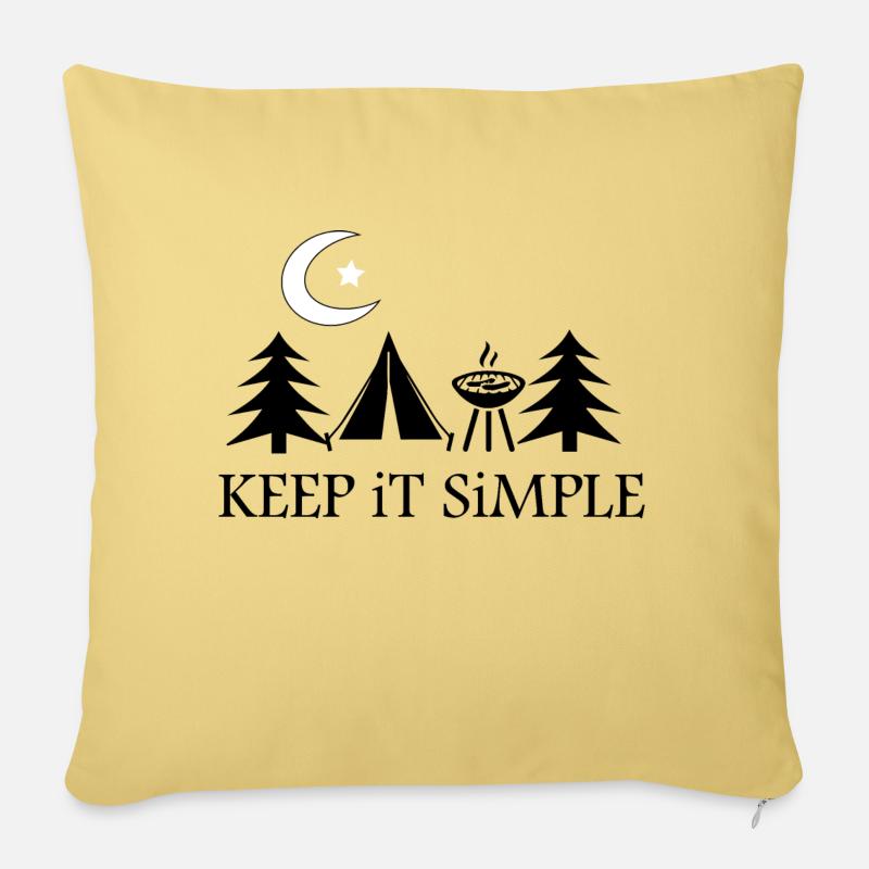 Camping - Sofakissenbezug 45 x 45 cm - Hellgelb