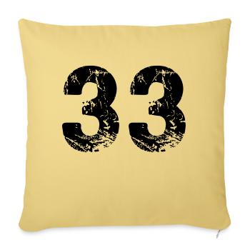 33 - Sofa pillowcase 17,3'' x 17,3'' (45 x 45 cm) - washed yellow - Front
