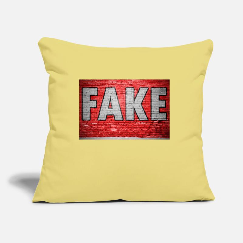 Faux graffiti de mur de briques Housse de coussin décorative 45 x 45 cm