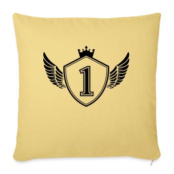 Coat of arms 1 - Sofa pillowcase 17,3'' x 17,3'' (45 x 45 cm) - washed yellow - Front