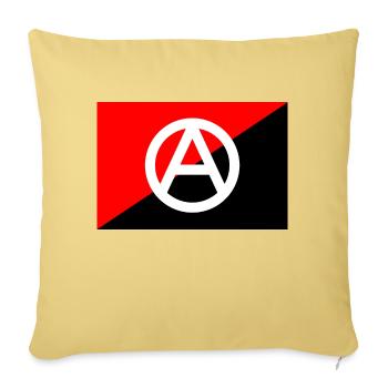 Anarchie - Housse de coussin décorative 45 x 45 cm - jaune délavé - Devant