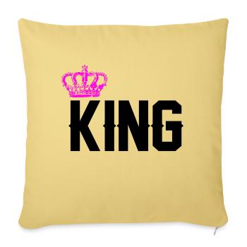 King - Sofa pillowcase 17,3'' x 17,3'' (45 x 45 cm) - washed yellow - Front