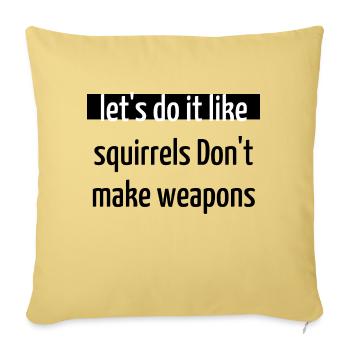 peace gift idea fun peace for paris bday - Sofa pillowcase 17,3'' x 17,3'' (45 x 45 cm) - washed yellow - Front