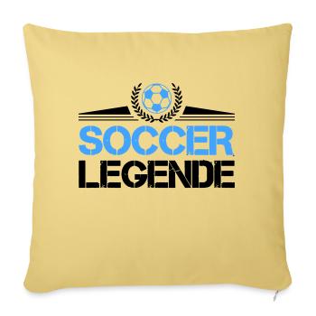 Football Légende du football - Housse de coussin décorative 45 x 45 cm - jaune délavé - Devant