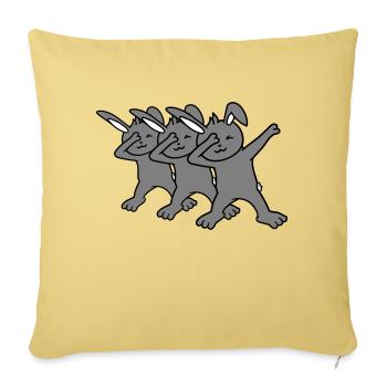 3 Hasen Dabbing Dab Dance Pose Tanzen Party Feiern - Sofakissenbezug 45 x 45 cm - Hellgelb - Vorne