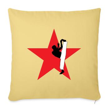 Capoeira - Fighting - Dance - Sofa pillowcase 17,3'' x 17,3'' (45 x 45 cm) - washed yellow - Front