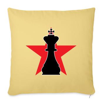 Stratège Grand Maître Étoile Rouge - Housse de coussin décorative 45 x 45 cm - jaune délavé - Devant
