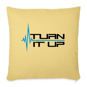 heart rate heartbeat turn it up bar strokes - Sofa pillowcase 17,3'' x 17,3'' (45 x 45 cm) - washed yellow - Front