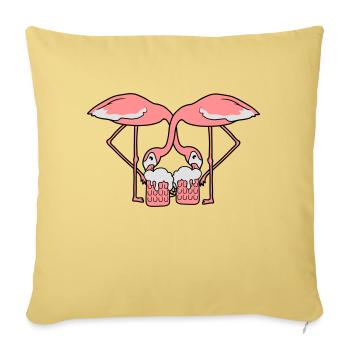 2 équipiers amis de l'équipe soif bière alcool alcool okto - Housse de coussin décorative 45 x 45 cm - jaune délavé - Devant