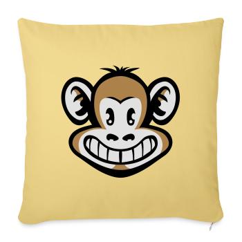 Cartoon Affe flex - Sofakissenbezug 45 x 45 cm - Hellgelb - Vorne