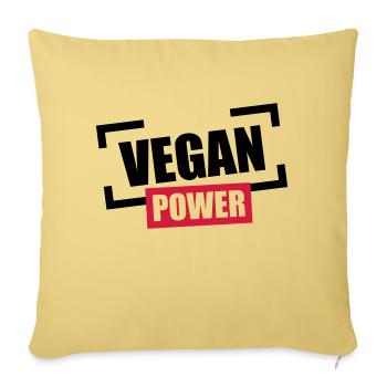 Logo de Stempel alimentation végétalienne - Housse de coussin décorative 45 x 45 cm - jaune délavé - Devant