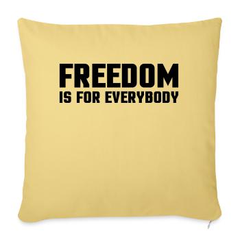 freedom_1 - Housse de coussin décorative 45 x 45 cm - jaune délavé - Devant